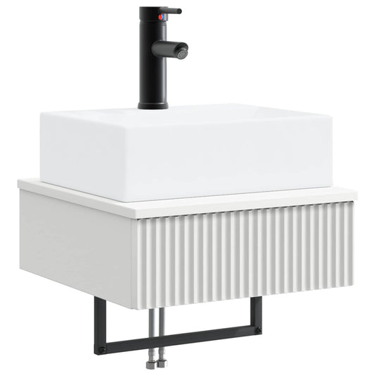 vidaXL Wall-Mounted Wash Basin White 40 x 41 x 39 cm Engineered Wood