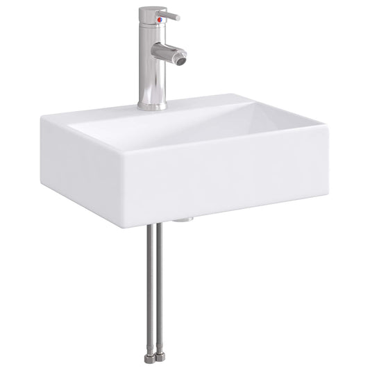 vidaXL Bathroom Wash Basin Chrome 39 x 30.5 x 12.5 cm Metal