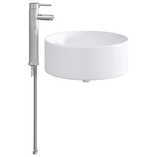 vidaXL Bathroom Wash Basin Chrome 40.5 x 40.5 x 15.5 cm Metal