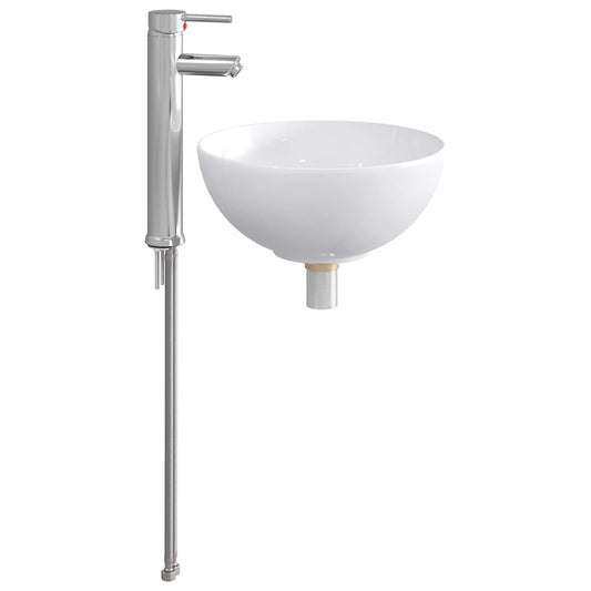 vidaXL Bathroom Wash Basin Chrome 32 x 32 x 13 cm Metal