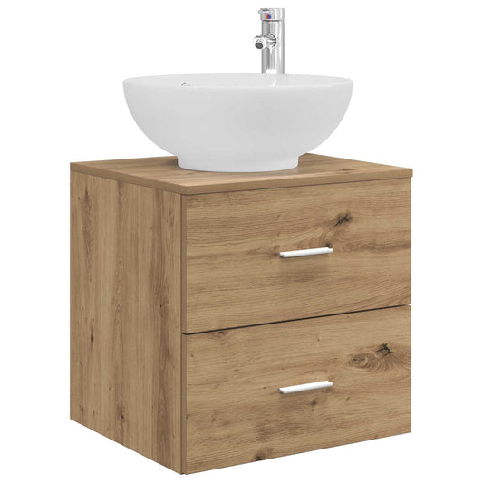 vidaXL Wall-Mounted Sink Vanity Artisan Oak 49.5 x 44.5 x 66.5 cm