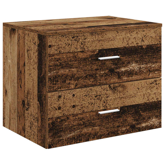 vidaXL Wall-Mounted Bathroom Cabinet Old Wood 62.5 x 44.5 x 50 cm