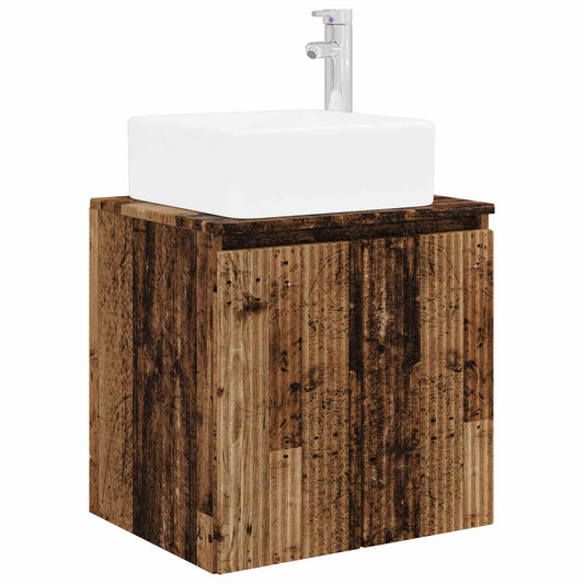 vidaXL Wall-Mounted Sink Vanity Old Wood 49.5 x 41 x 63 cm