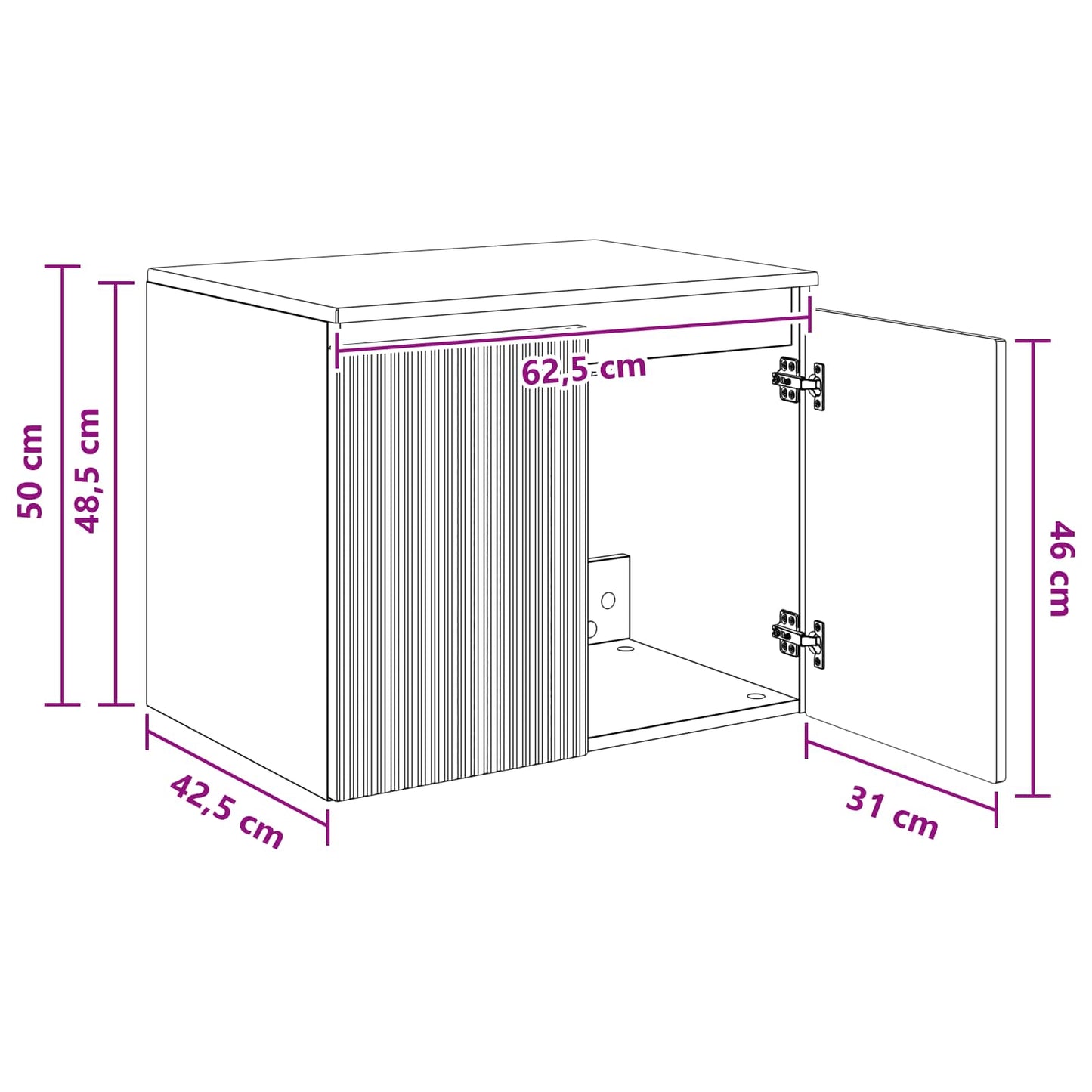 vidaXL Wall-mounted Bathroom Cabinet High Gloss White