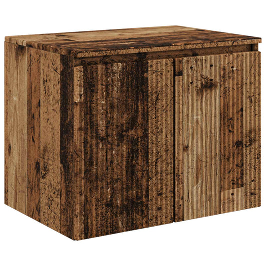 vidaXL Wall-mounted Bathroom Cabinet Old Wood 62.5 x 44.5 x 50 cm