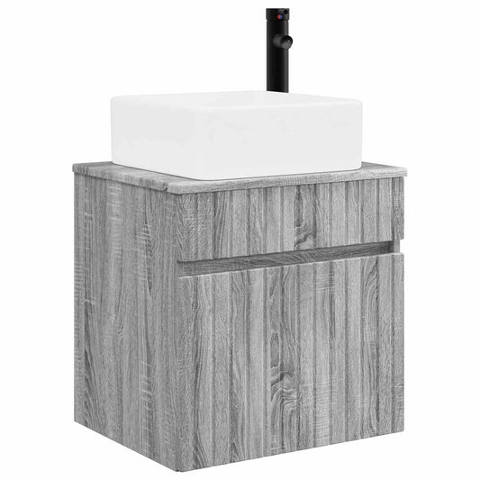 vidaXL Wall-mounted Sink Vanity Grey Sonoma 49 x 41 x 63 cm