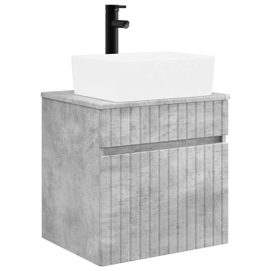 vidaXL Wall-mounted Sink Vanity Concrete Grey 49 x 41 x 63 cm