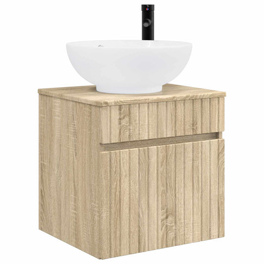 vidaXL Wall-mounted Sink Vanity Sonoma Oak 49 x 44.5 x 66.5 cm