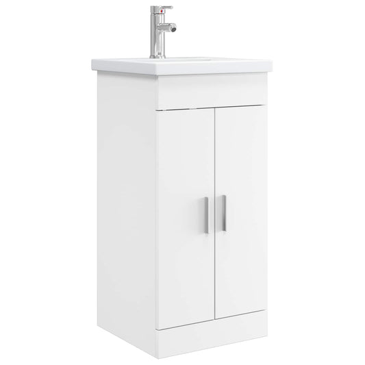 vidaXL Bathroom Vanity with Sink White 42 x 40 x 84.5 cm