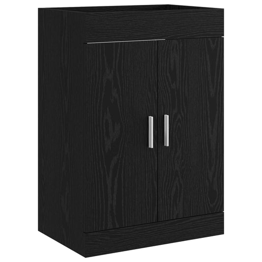 vidaXL Bathroom Under Sink Cabinet Black Oak 78.5 x 37.5 x 81 cm