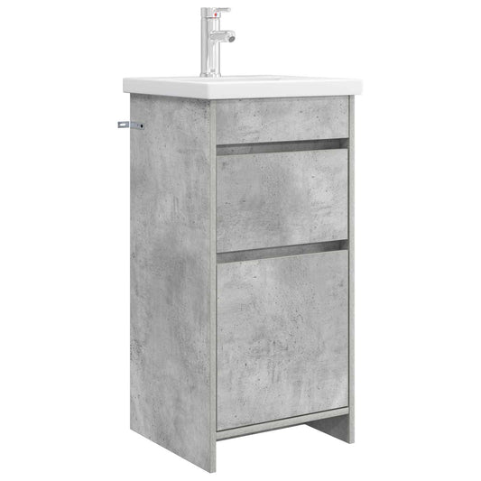 vidaXL Bathroom Vanity with Sink Concrete Grey 42 x 40 x 84.5 cm