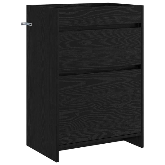 vidaXL Bathroom Under Sink Cabinet Black Oak 56 x 37.5 x 81 cm