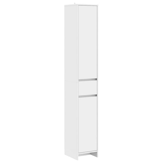vidaXL Bathroom Cabinet White 30 x 33 x 190 cm Engineered Wood