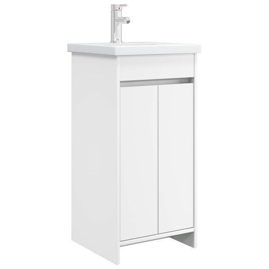 vidaXL Bathroom Vanity with Sink White 42 x 40 x 84.5 cm