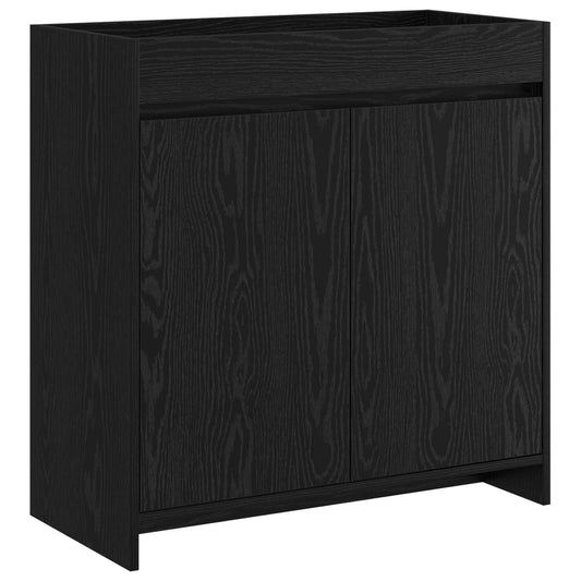 vidaXL Bathroom Under Sink Cabinet Black Oak 78.5 x 37.5 x 81 cm