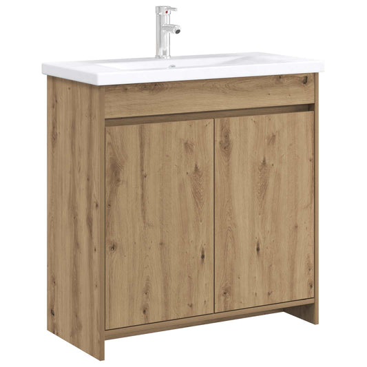 vidaXL Bathroom Under Sink Cabinet Artisan Oak 78.5 x 37.5 x 81 cm