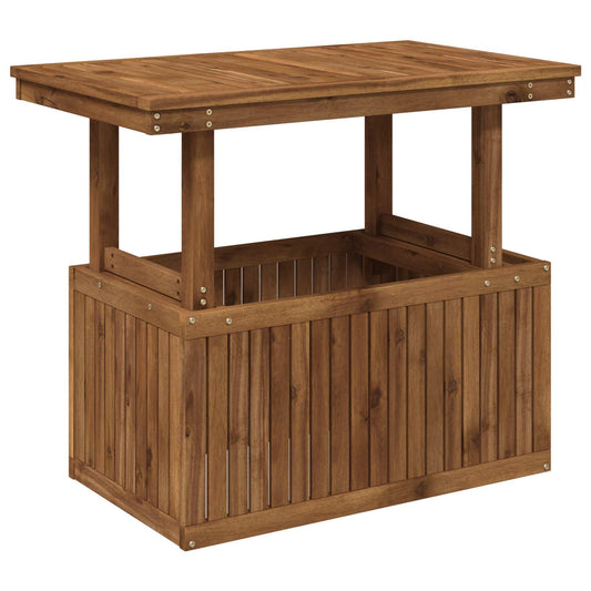 vidaXL Garden Coffee Table Solid Acacia Wood Height Adjustable Natural