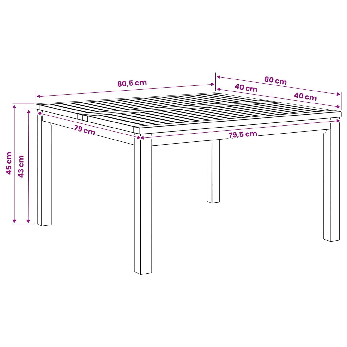 vidaXL Coffee Table White 80 x 80.5 x 45 cm Solid Acacia Wood