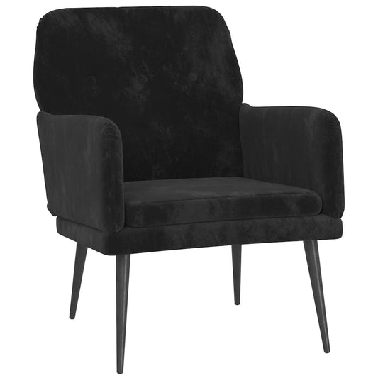 vidaXL Armchair Black 79 x 62 x 79 cm Velvet