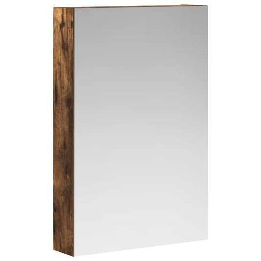 vidaXL Bathroom Mirror Cabinet Smoked Oak 40 x 10.5 x 60.5 cm