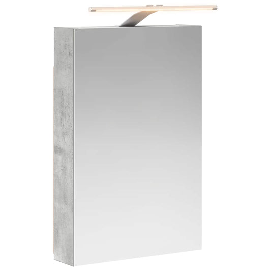 vidaXL Bathroom Mirror Cabinet Concrete Grey 40 x 10.5 x 60.5 cm