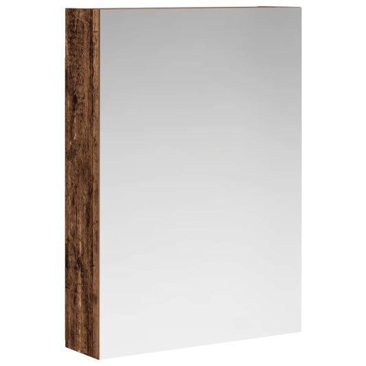 vidaXL Bathroom Mirror Cabinet with Shelf Old Wood 50 x 14.5 x 70 cm