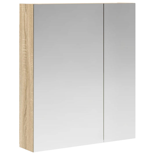 vidaXL Bathroom Mirror Cabinet with Shelf Sonoma Oak 60 x 14.5 x 70 cm