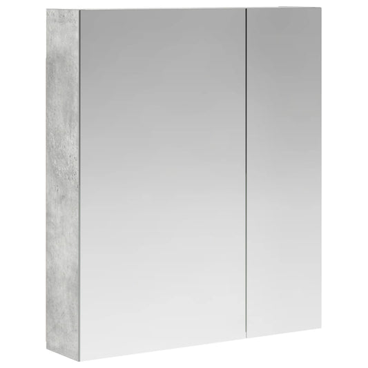 vidaXL Bathroom Mirror Cabinet Concrete Grey 60 x 14.5 x 70 cm