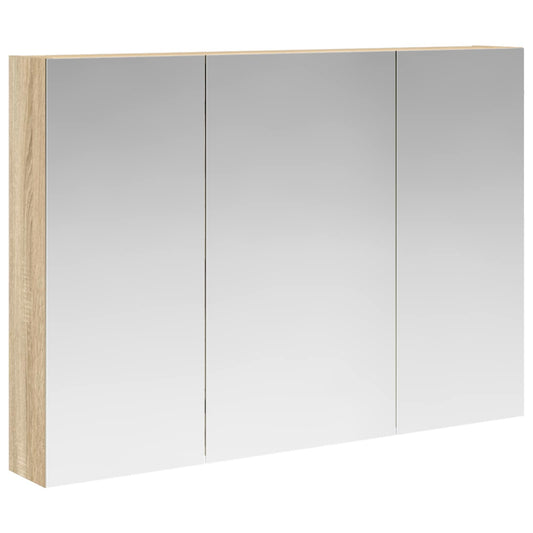 vidaXL Bathroom Mirror Cabinet with Door Sonoma Oak 100 x 14.5 x 70 cm
