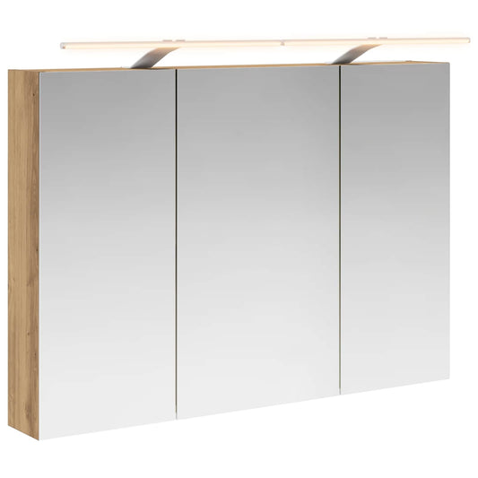 vidaXL Bathroom Mirror Cabinet Artisian Oak 100 x 14.5 x 70 cm