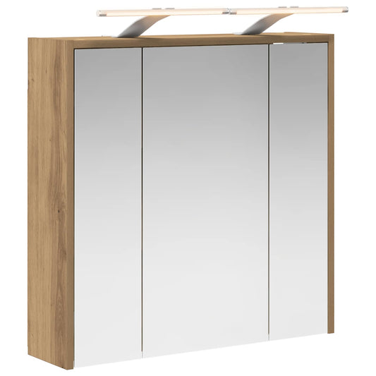 vidaXL Bathroom Mirror Cabinet Artisian Oak 63.5 x 16 x 62.5 cm