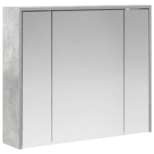 vidaXL Bathroom Mirror Cabinet Concrete Grey 73.5 x 16 x 62.5 cm