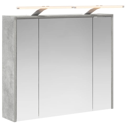 vidaXL Bathroom Mirror Cabinet Concrete Grey 73.5 x 16 x 62.5 cm