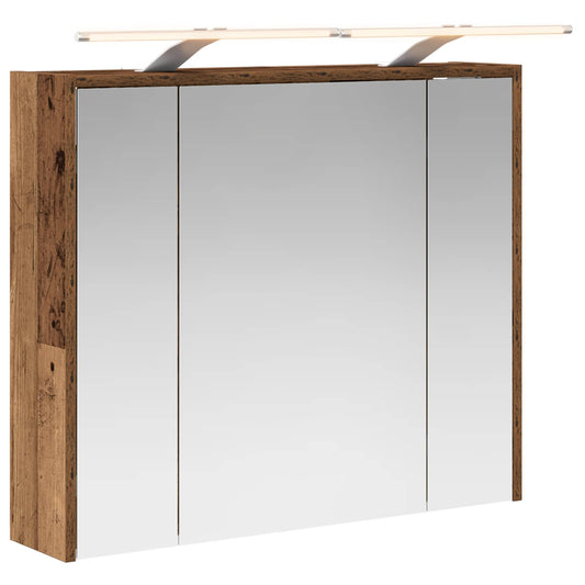 vidaXL Bathroom Mirror Cabinet Old Wood 73.5 x 16 x 62.5 cm