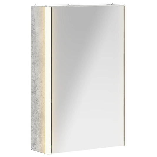 vidaXL Bathroom Mirror Cabinet Concrete Grey 33 x 11.5 x 50 cm