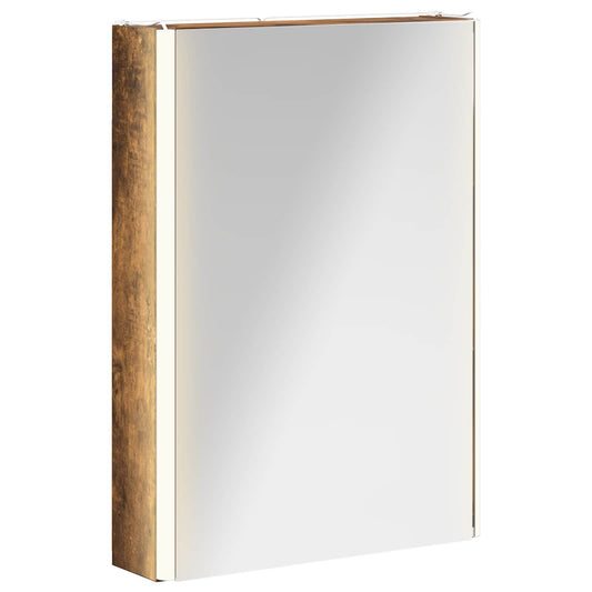 vidaXL Bathroom Mirror Cabinet Smoked Oak 43 x 11.5 x 60.5 cm