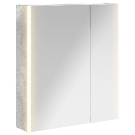 vidaXL Bathroom Mirror Cabinet Concrete Grey 63.5 x 15.5 x 70 cm