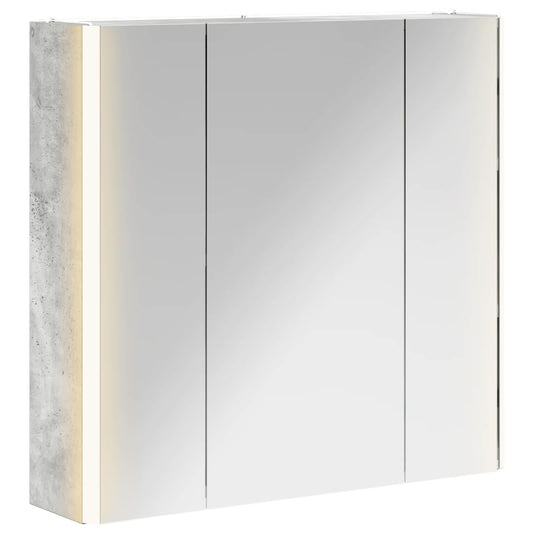 vidaXL Bathroom Mirror Cabinet Concrete Grey 63.5 x 15.5 x 60.5 cm