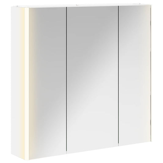 vidaXL Bathroom Mirror Cabinet with Shelf White 73.5 x 15.5 x 70 cm