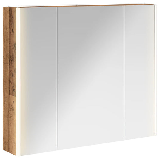vidaXL Bathroom Mirror Cabinet Old Wood 83.5 x 15.5 x 70 cm