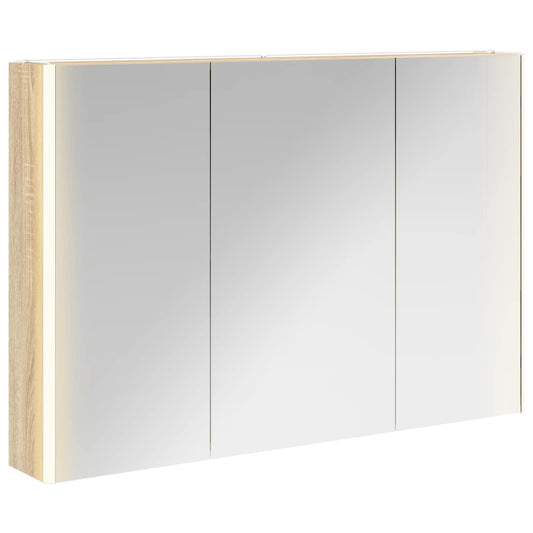 vidaXL Bathroom Mirror Cabinet Sonoma Oak 103.5 x 15.5 x 70 cm