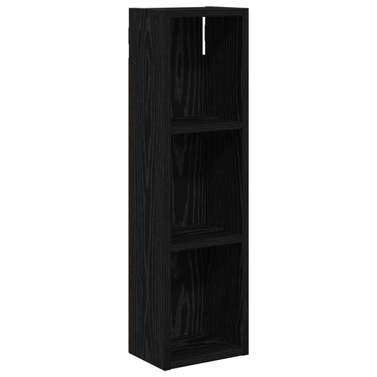 vidaXL Bathroom Wall Cabinet Black Oak 20 x 14 x 70 cm Engineered wood