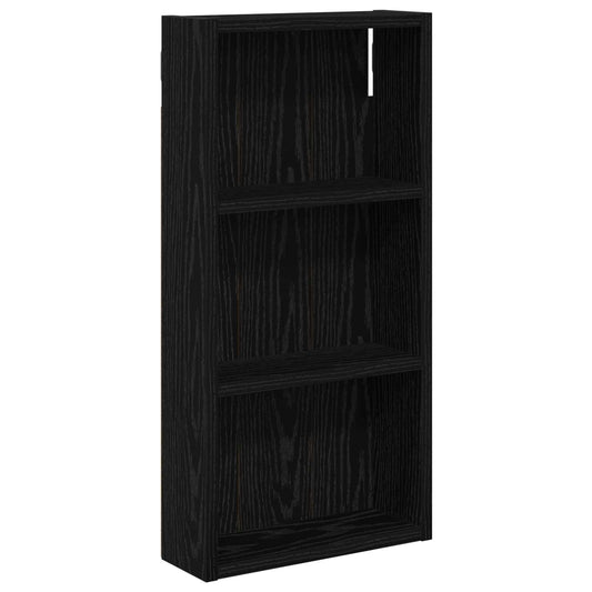 vidaXL Bathroom Wall Cabinet Black Oak 30 x 10 x 60.5 cm