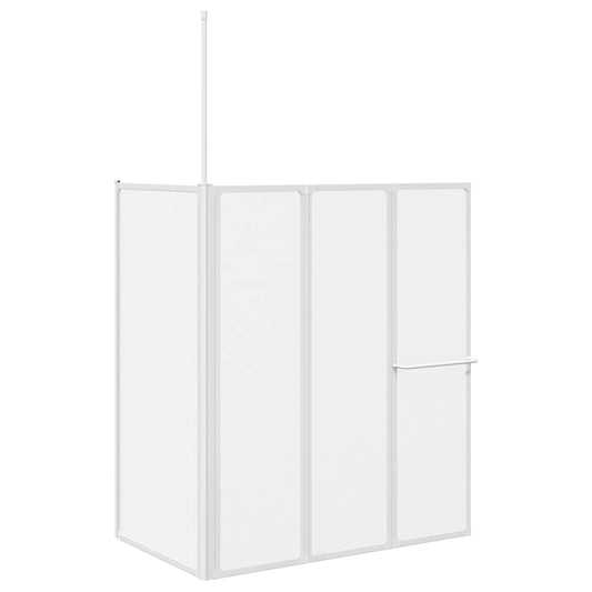 vidaXL Bath Screen Frosted 120 x 70 x 137 cm Aluminium