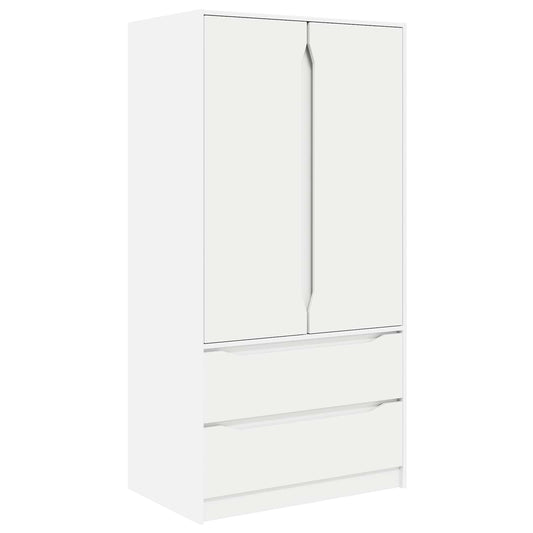 vidaXL Wardrobe with Drawer White 79.5 x 49 x 156 cm Engineered Wood