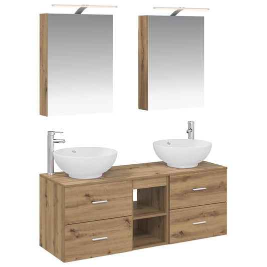 vidaXL Bathroom Furniture Set 5 pcs Artisan Oak