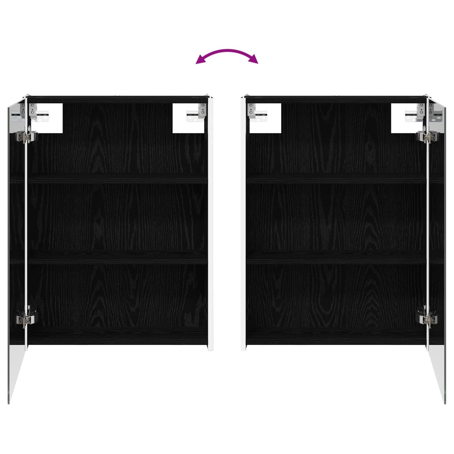 vidaXL Bathroom Furniture Set 5 pcs Black Oak