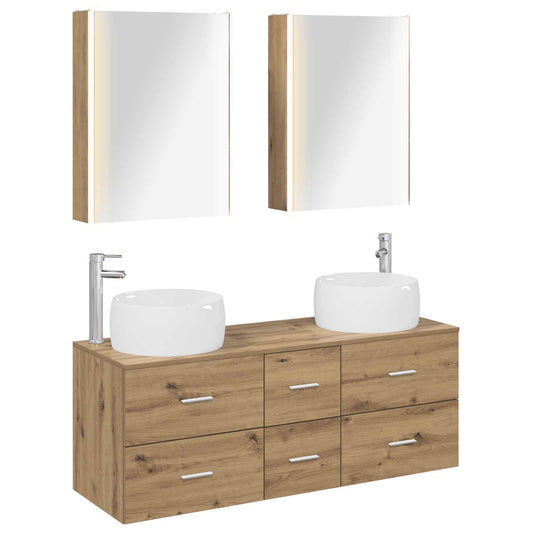 vidaXL Bathroom Furniture Set 5 pcs Artisan Oak