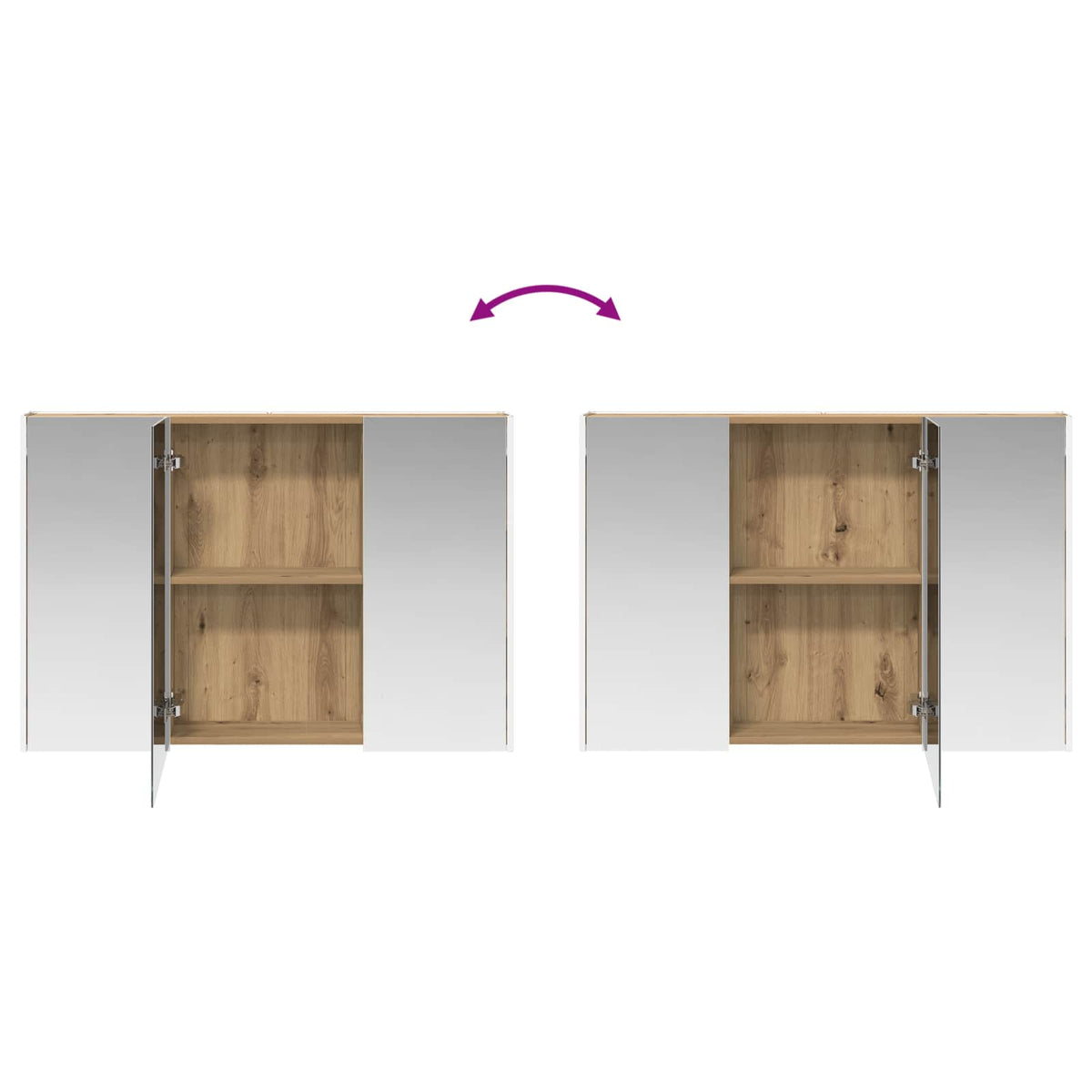 vidaXL Bathroom Furniture Set 4 pcs Artisan Oak 49.5 x 44.5 x 65.5 cm