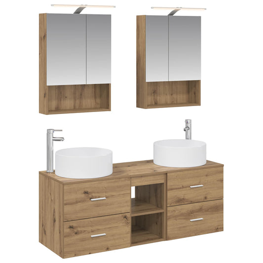 vidaXL Bathroom Furniture Set 5 pcs Artisan Oak